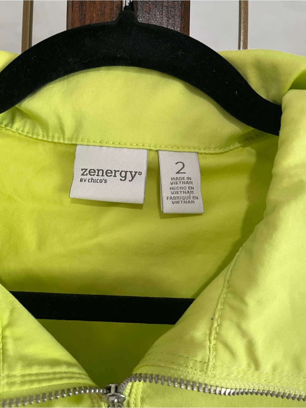 Zenergy Neon Yellow Sleeveless Hooded Vest - Picture 3 of 7
